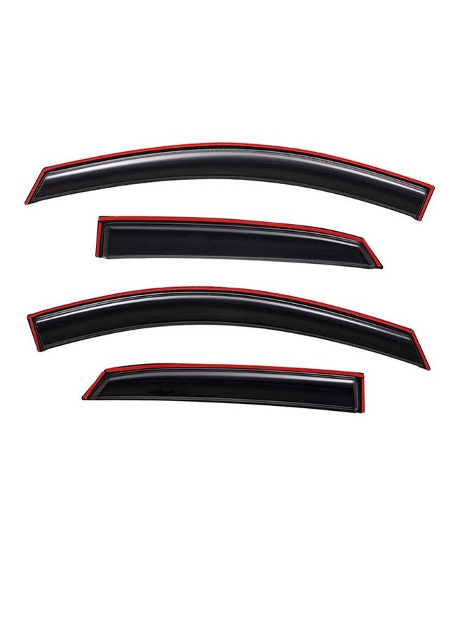 Lightronic واقي نافذة تهوية السيارة لايترونيك فائق المتانة، يُثبّت داخل قناة التهوية، يناسب سيارات هوندا سيفيك سيدان موديلات 2016-2021، واقي من المطر والأشعة فوق البنفسجية، عاكس هواء أصلي، سهل التركيب بدون حفر، لون دخاني داكن، 4 قطع - Image 3